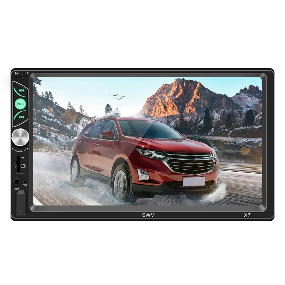 

ALLOMN 2 Din In Dash 7 Inch Auto Car MP5 Video Player Support for Android 8.1 and for IOS Steering Wheel Control