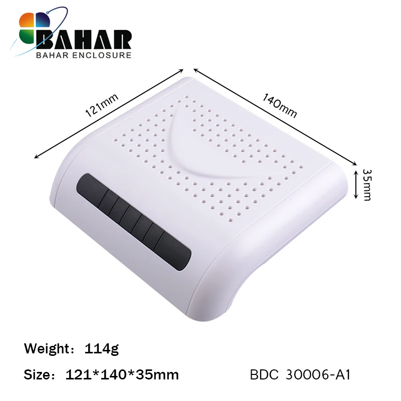 

5pcs/lot network enclosure router box with holes plastic enclosure instrument box network cabinet 121*140*35mm