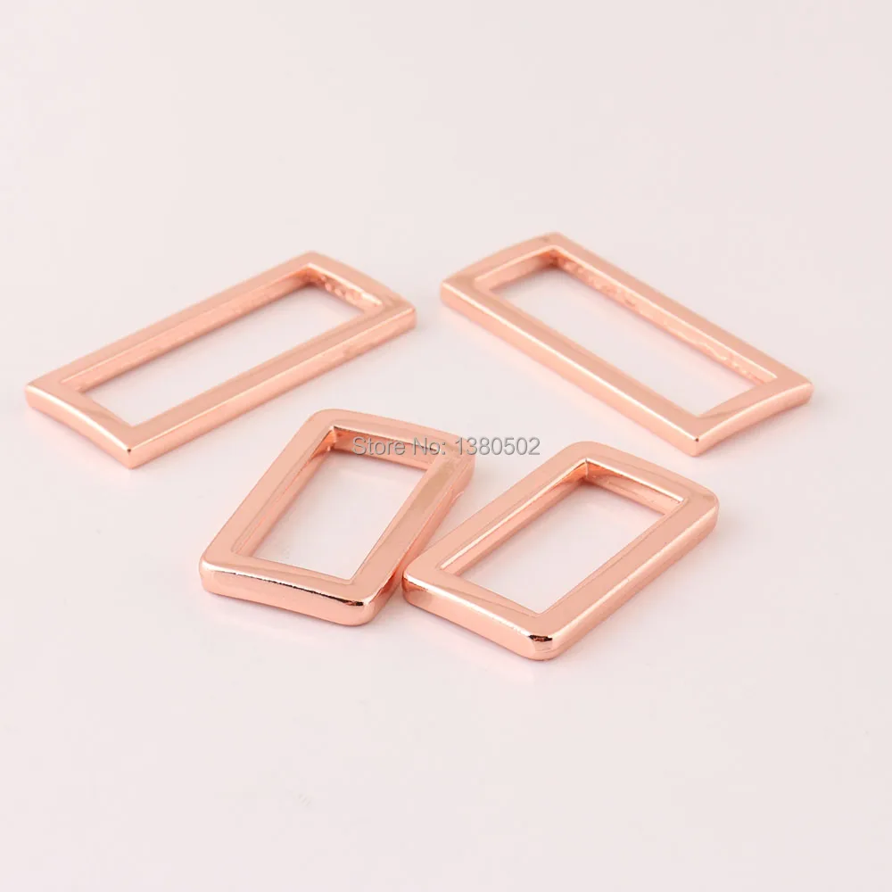 

8PCS/lot 25/38mm inner rose gold color Rectangle Belt Garment bag buckle hardware accessories