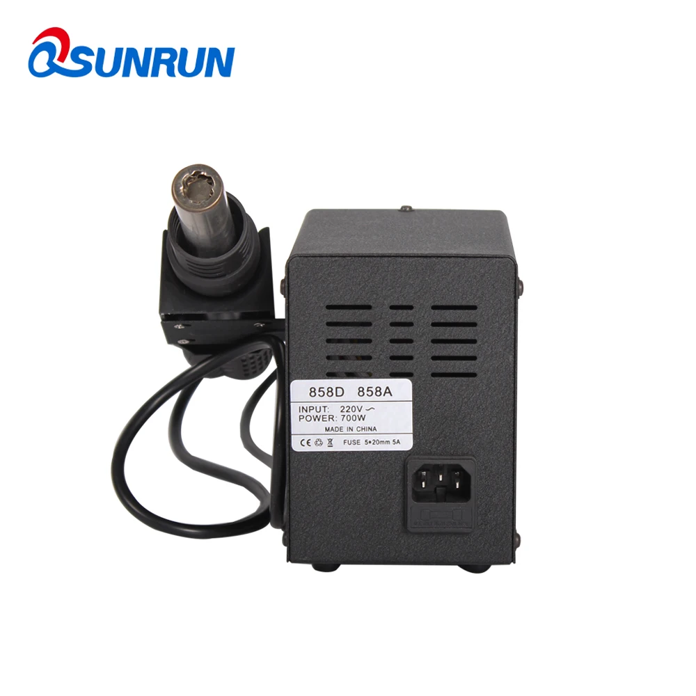 Qsunrun New 858D Soldering Station, 858D+ Hot Air Gun, BGA Desoldering Station, ESD Rework Station With IC pick-up tool