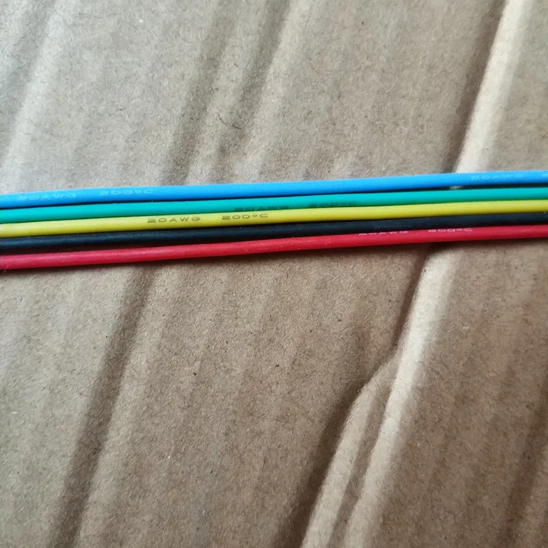 

20AWG silicone wire Special soft high temperature cable red black blue yellow green battery Drones robots power cable
