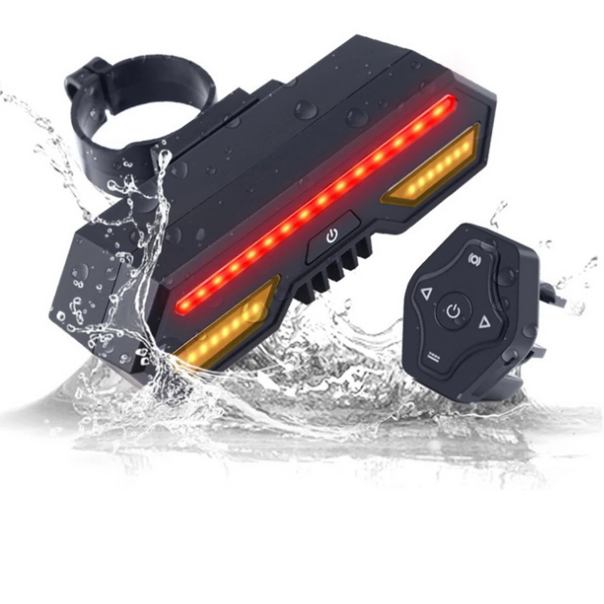 Clearance Bicycle Bike Rear Tail Laser LED Indicator Lamp Turn Signal Light Wireless USB Rechargeable Cycling Accessories Remote Turn led 0