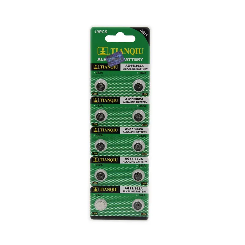 

10pcs/pack ag11 button cell batteries 1.55V 362 SR721SW battery LR721 362 SR721 162