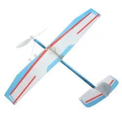 1 шт. эластичные резинки Питание модель самолета игрушки наборы DIY пропеллер Пены Самолет крыло Дети Открытый модель сборки летающие