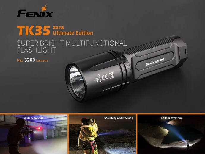 Fenix TK35UE Тактический Ручной Электрический фонарь CREE XHP70 светодиодный 3200 люмен