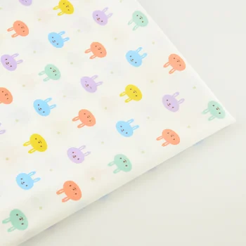 

Cute Rabbit Quilting Sewing Cloth Craft Cotton Fabric Tecido Patchwork Decoration Bedding Tissue Home Textile Teramila Fabrics