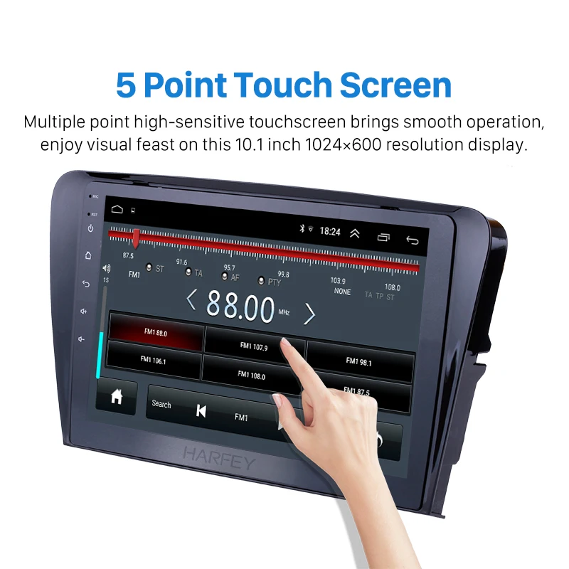 Flash Deal Harfey Car Multimedia Palyer For 2015 2016 2017 SKODA Octavia (UV) 10.1 Inch 2din Android 8.1 HD 1024*600 Touchscreen Car Radio 2