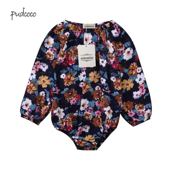 

Pudcoco 2019 New Brand Floral Newborn Baby Girls Long Sleeve Romper Jumpsuit Clothes Outfits 1PC