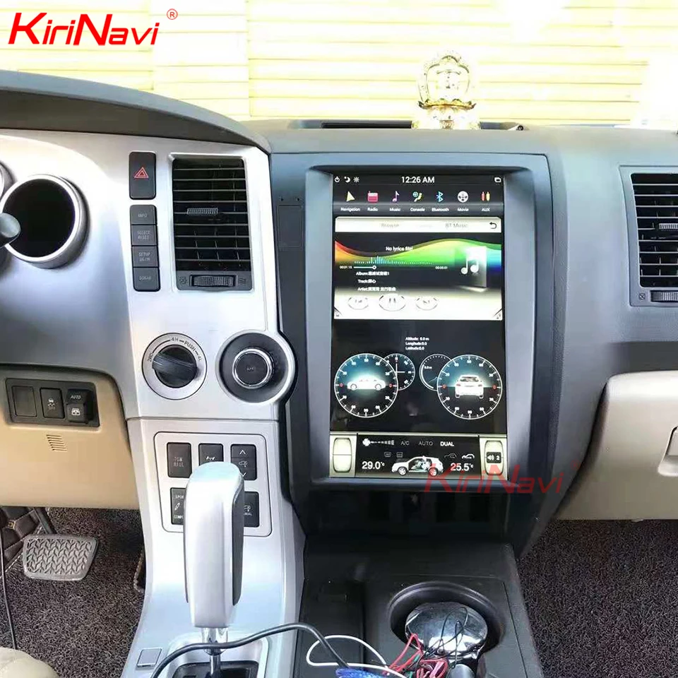 Excellent KiriNavi Vertical Screen Tesla Style Android 13.6 inch Touch Screen Car Radio For Toyota Tundra Android GPS Navigation 2007-2011 3