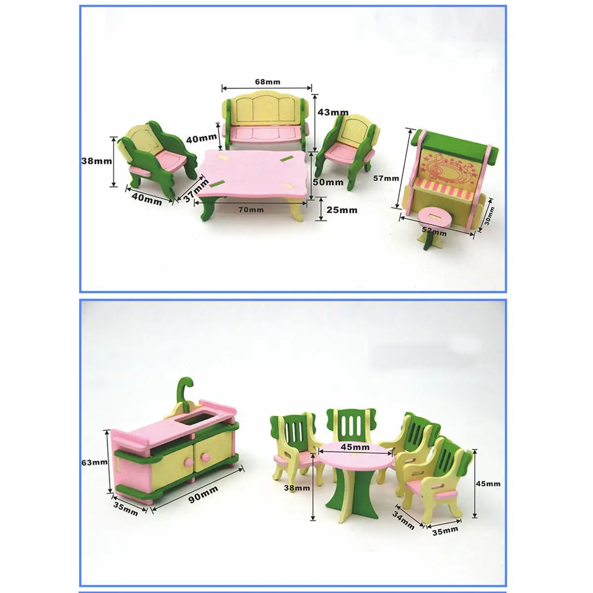 49Pcs 11 Sets Baby Wooden Furniture Dolls House Miniature Child Play Toys Gifts 49Pcs 11 Sets Baby Wooden Furniture Dolls House Miniature Child Play Toys Gifts