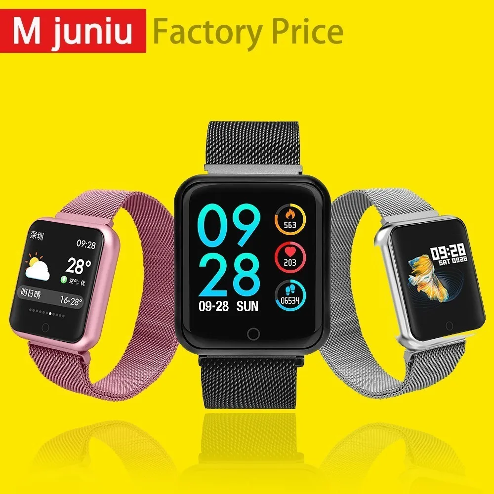 

Ip68 Smart Watch P68 Fitness Bracelet Activity Tracker Heart Rate Monitor Blood Pressure For Ios Android Apple Iphone 6 7 clock