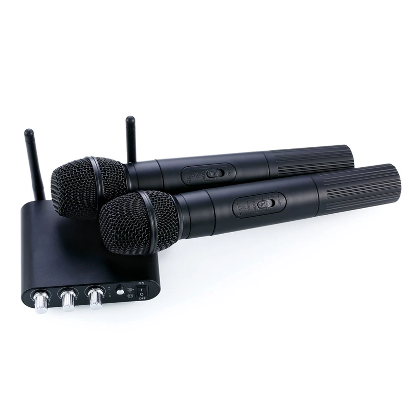 

K38 Dual Wireless Microphones With Receiver Box Various Frequency High-End Microphones For Home Entertainment Conference
