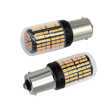 

2Pcs Super Bright No Hyper Flash 1156 Canbus Car Led Light Ba15S P21W 144Smd 3014 Chips Car Led Turn Signal Reverse Tail Light