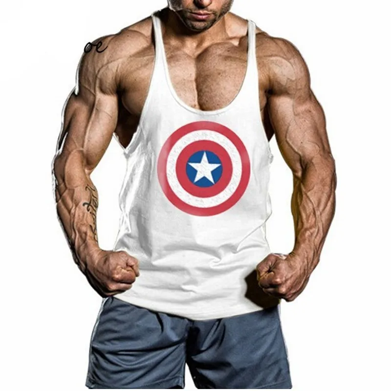 2019 летние майки мужские майка Стрингер Бодибилдинг золото Gymvest хлопок спортивная