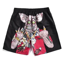 Мужские пляжные шорты с рисунком свинки, мужские пляжные шорты, M-4XL, большие размеры