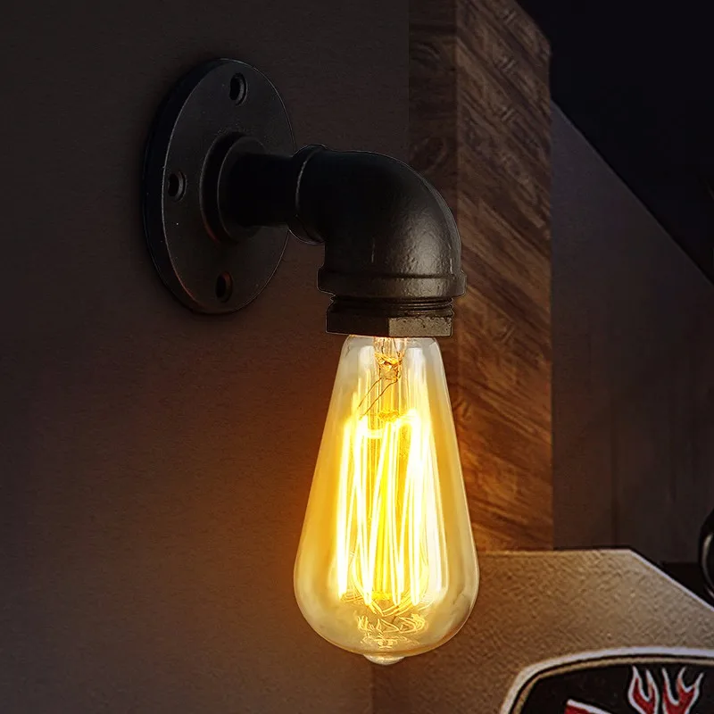 AC110-240V Lamp Base E27 Vintage Antique Industrial Retro Iron Water Pipe Shape Sconce Socket Lamp Base Holder Fixture Fitting AC110-240V Lamp Base E27 Vintage Antique Industrial Retro Iron Water Pipe Shape Sconce Socket Lamp Base Holder Fixture Fitting