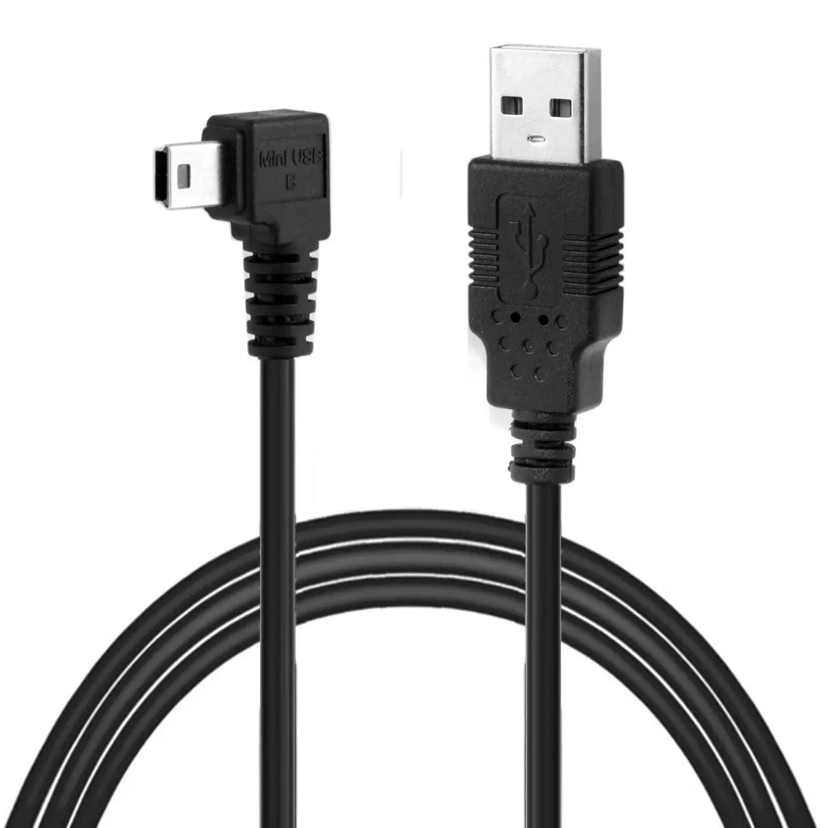 

CYDZ 90 Degree Mini USB B Type 5pin Male Left Angled to USB 2.0 Male Data Cable with Ferrite 3.0m