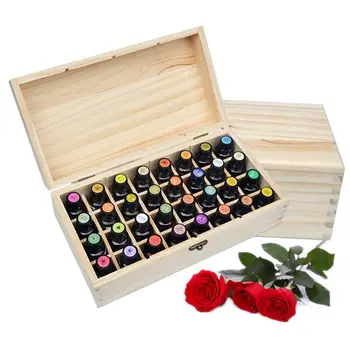 

32-Grid Oil Box DIY Multi-Function Wooden Storage Box Wooden Essential Oil Box