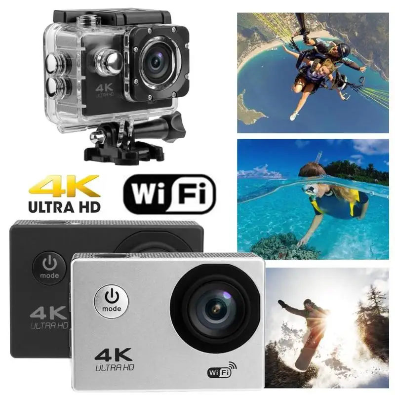 Экшн-камера 4 K 2in с сенсорным экраном 140 широкоугольный Объектив WiFi экшн подводная камера Водонепроницаемая видеокамера Спортивная камера
