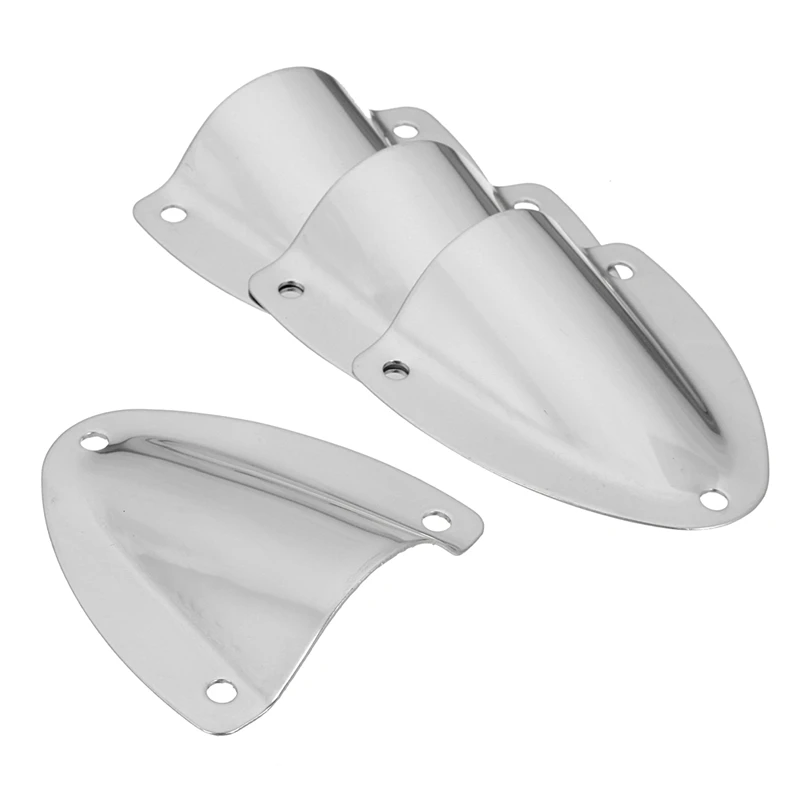 

4pcs Stainless Steel Sliver Clam Shell Vent Boat Marine Accessory Surface Polish