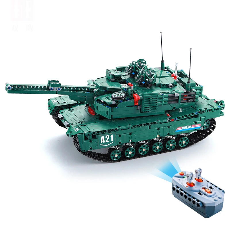 M1A2 RC модель военного танка строительные блоки 1498 шт. 1:20 трансформируемый
