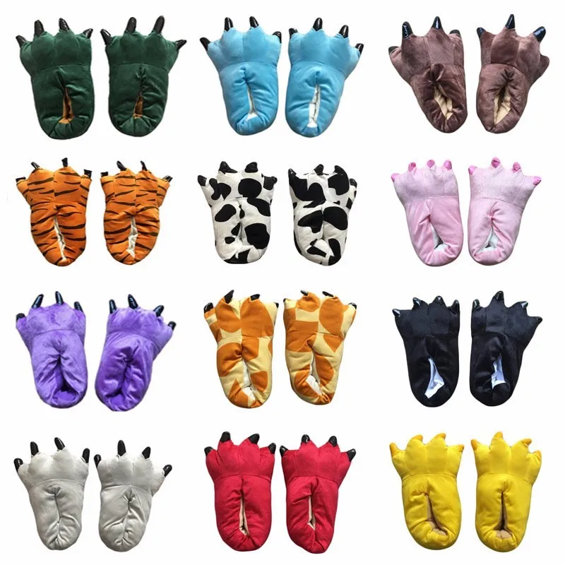 Animal Slippers For Kids Adults Kigurumi Winter Warm Cartoon Pajama Shoes Cartoon Dinosaur Giraffe Cow Tiger Onesie Paw Slippers Animal Slippers For Kids Adults Kigurumi Winter Warm Cartoon Pajama Shoes Cartoon Dinosaur Giraffe Cow Tiger Onesie Paw Slippers