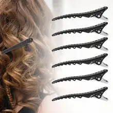 6 шт./упак. Одноместный зубец алюминиевый сплав Клип салон Укладка волос клип парикмахерские зажимы утконосых шпилька Инструменты для укладки