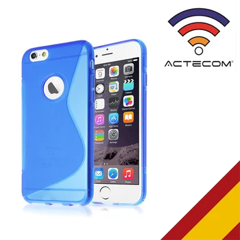 

ACTECOM FUNDA PROTECTOR CARCASA GEL PARA IPHONE 6 PLUS 5,5" S-LINE AGUJERO AZUL