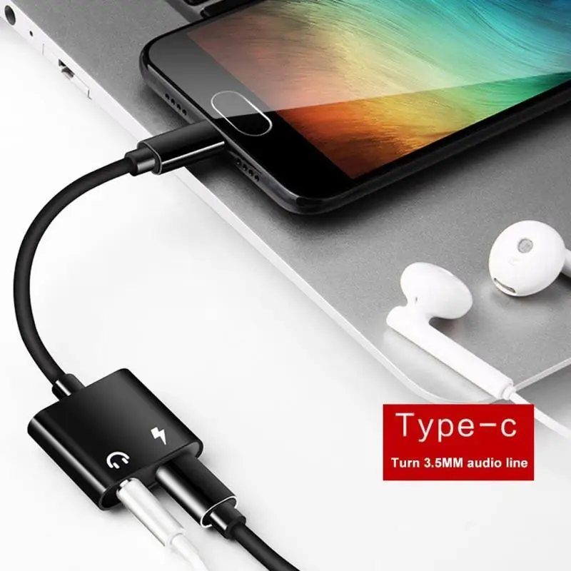 

USB Type-C Audio Charging Male to Female 3.5mm Headphone Jack Converter