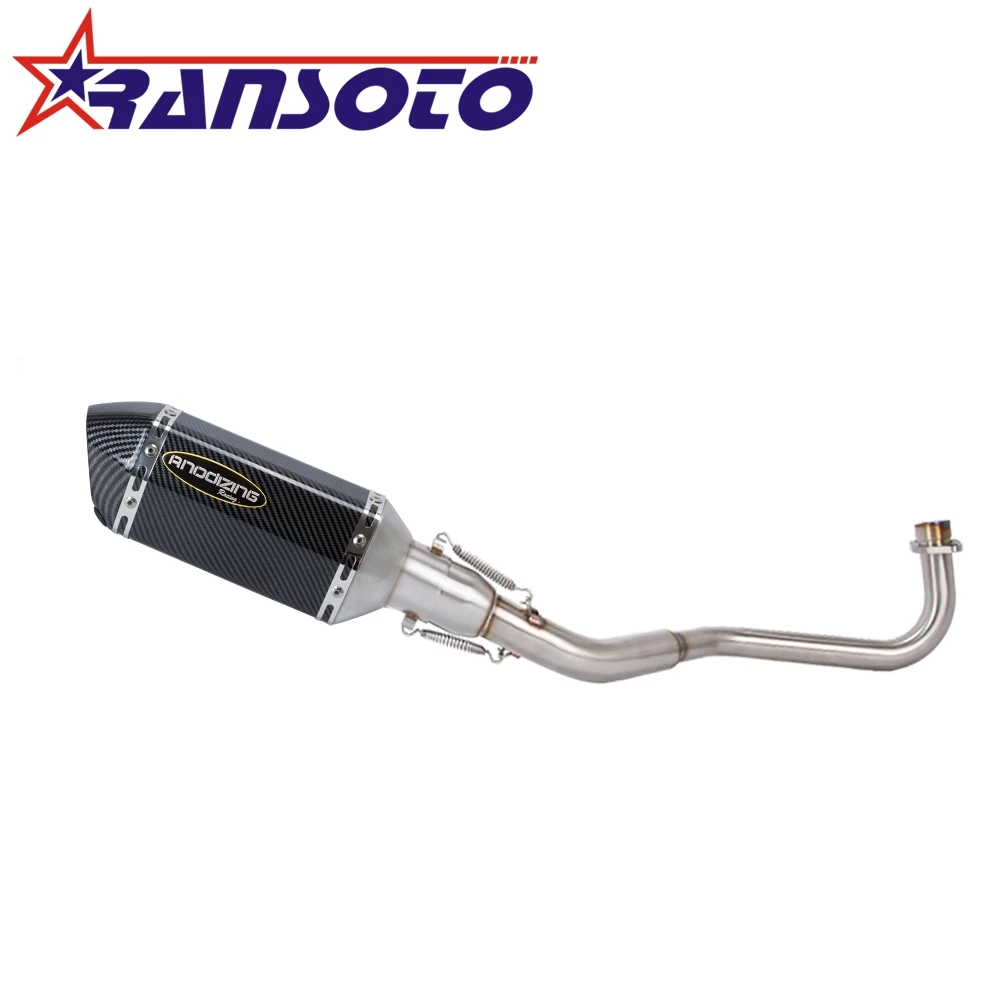 

RANSOTO Motorcycle Exhaust System Front Header with muffler for Honda Grom MSX125 MSX 125 2013-2018