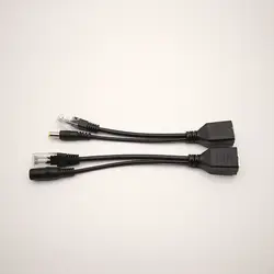 CWH пассивный Мощность Over Ethernet Кабель-Адаптер POE с 5,5x2,1mm DC Мощность разъем и RJ45 разъем