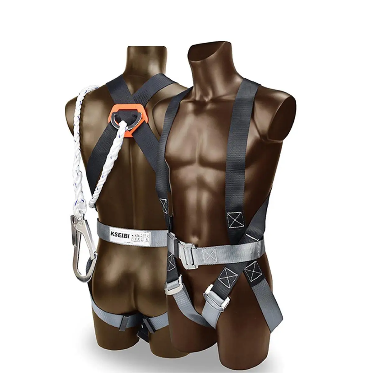 Goede 100 kg Belasting Full Body Harnas Riem Veiligheid Valbeveiliging Kit met schokabsorberende Touw voor Outdoor Klimmen schouderriem