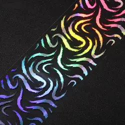 Новинка 100 4*2018 см голографический 1 рулон 3D наклейки для ногтей Лазерная Фольга ретро геометрический цветок Серебристая Звезда Дизайн