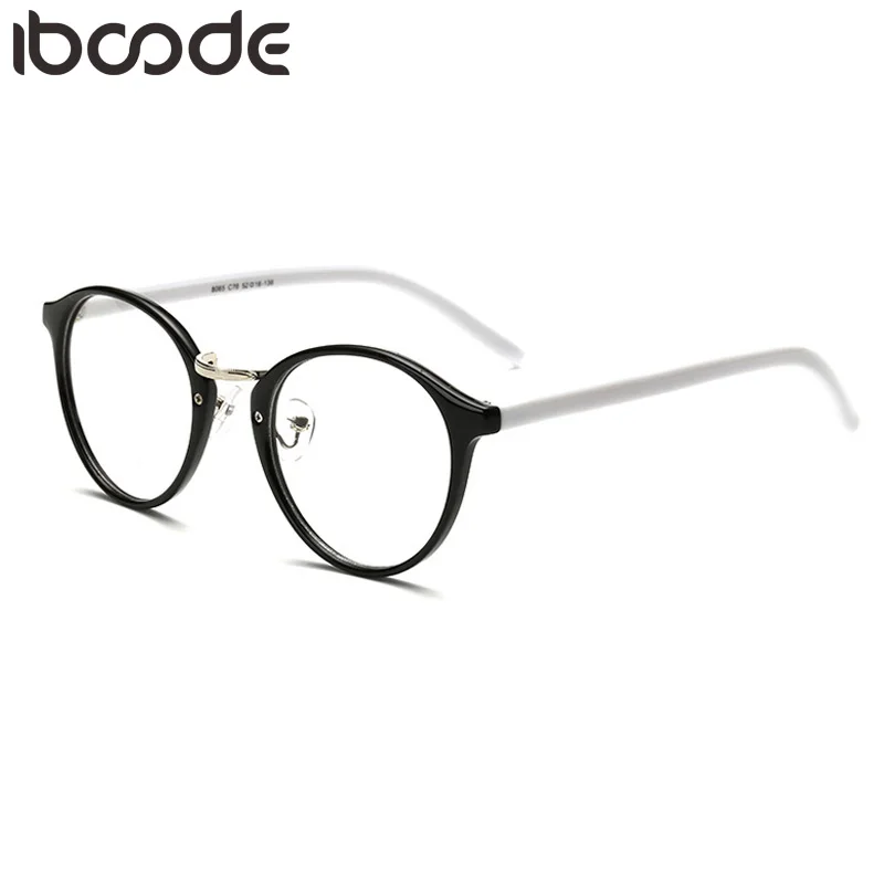 

iboode Fashion Men Women Reading Glasses Round Computer Eyeglasses Frame Anti-Fatigue Goggles Plain Mirror Oculos Gafas De Sol
