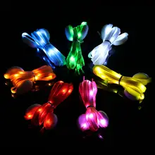 New LED Sport Shoe Laces Luminous Shoelaces Glow Shoe Strings Round Flash Light Shoelaces No Tie Lazy Shoe Laces Party Decor#15