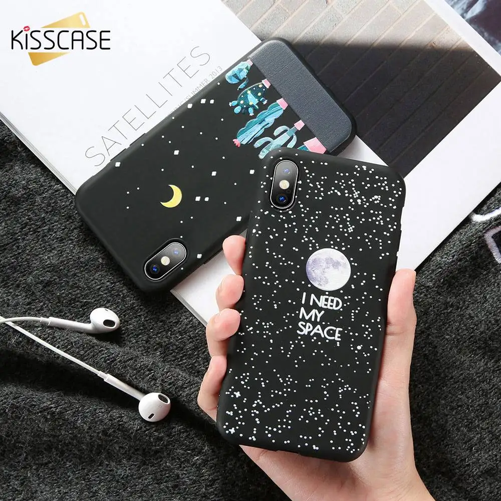 KISSCASE Space Case For Samsung Galaxy S8 S9 PLUS J5 2017 Cute Cat Soft TPU Phone for A8 A7 A6 A9 2018 Funda |