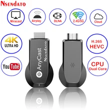 Anycast M100 2,4G/5G 4K Miracast любой Cast беспроводной DLNA AirPlay HDMI TV Stick Wifi дисплей ключ приемник для IOS Android PC