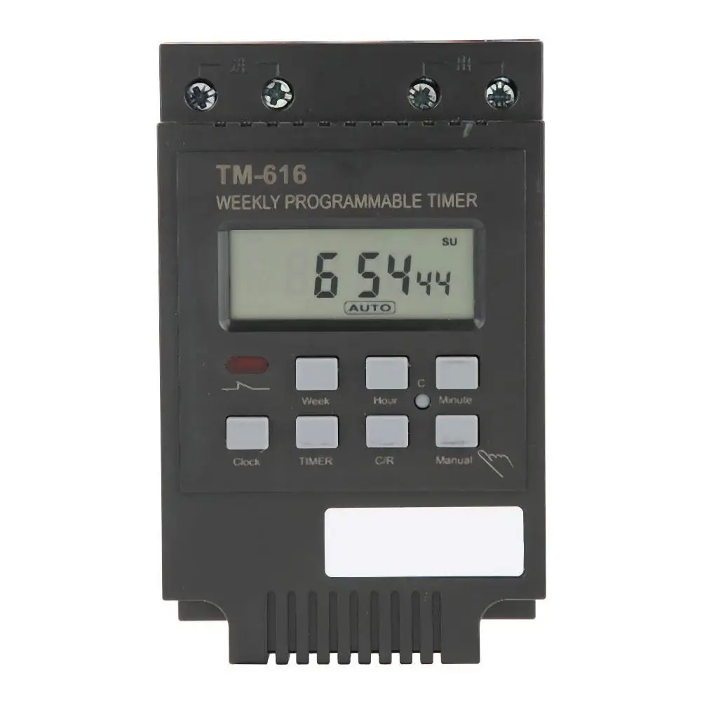 Программируемый таймер на неделю TM616 реле управления цифровой Din рейка 30