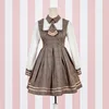2022 NEW Lolita Dress Detective Bear Cospaly Women's Preppy Style Neck Tie Long Sleeve Dresses And Woolen Cloak Dropshipping ► Photo 2/6