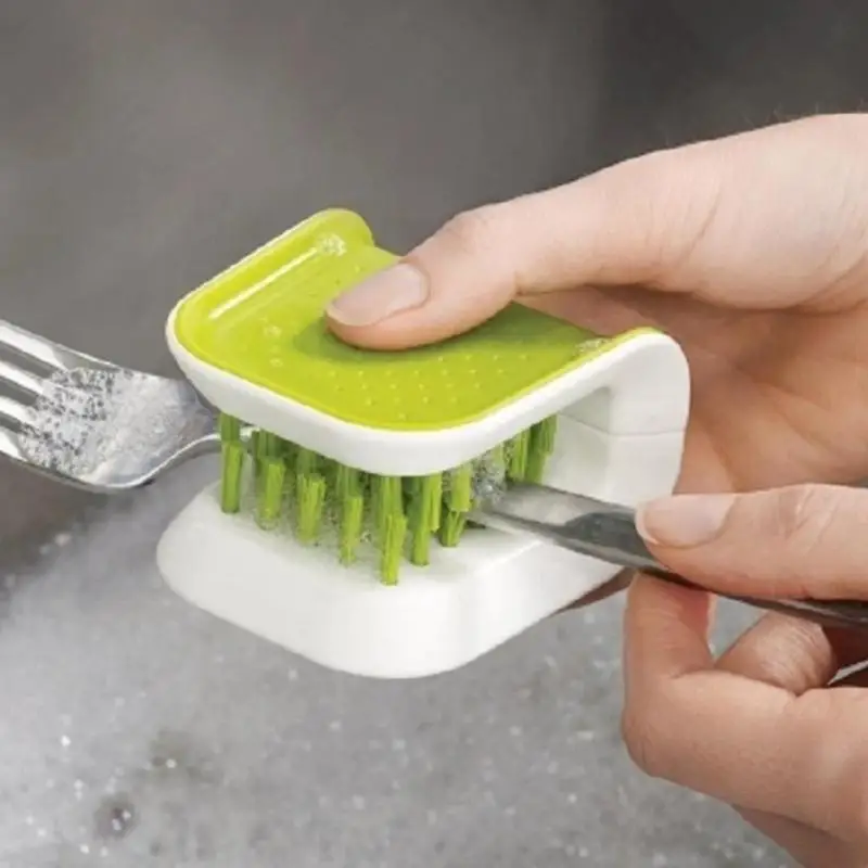 

Blade Brush Knife and Cutlery Cleaner Brush Bristle Scrub Kitchen Washing Non-Slip ABS Kitchen Helper Household Cleaning Tool 2