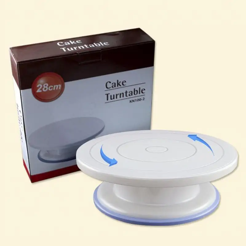 

Cake Turntable Plastic Anti-slip Cake Turntable Rotating Dough Stand Decorating Cake Tools DIY Craft Kitchen Baking Tools