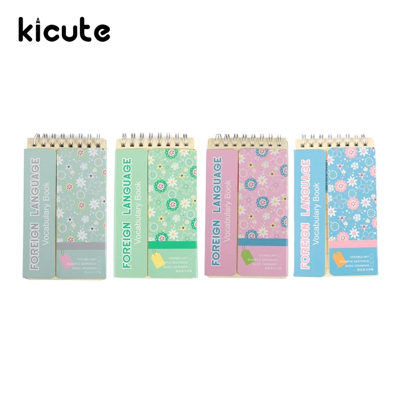 

Kicute Foreign Language Word Recite Learning Coil Book Screen Mini Vocabulary Notebook Study Sketchbook Notepad School Supply
