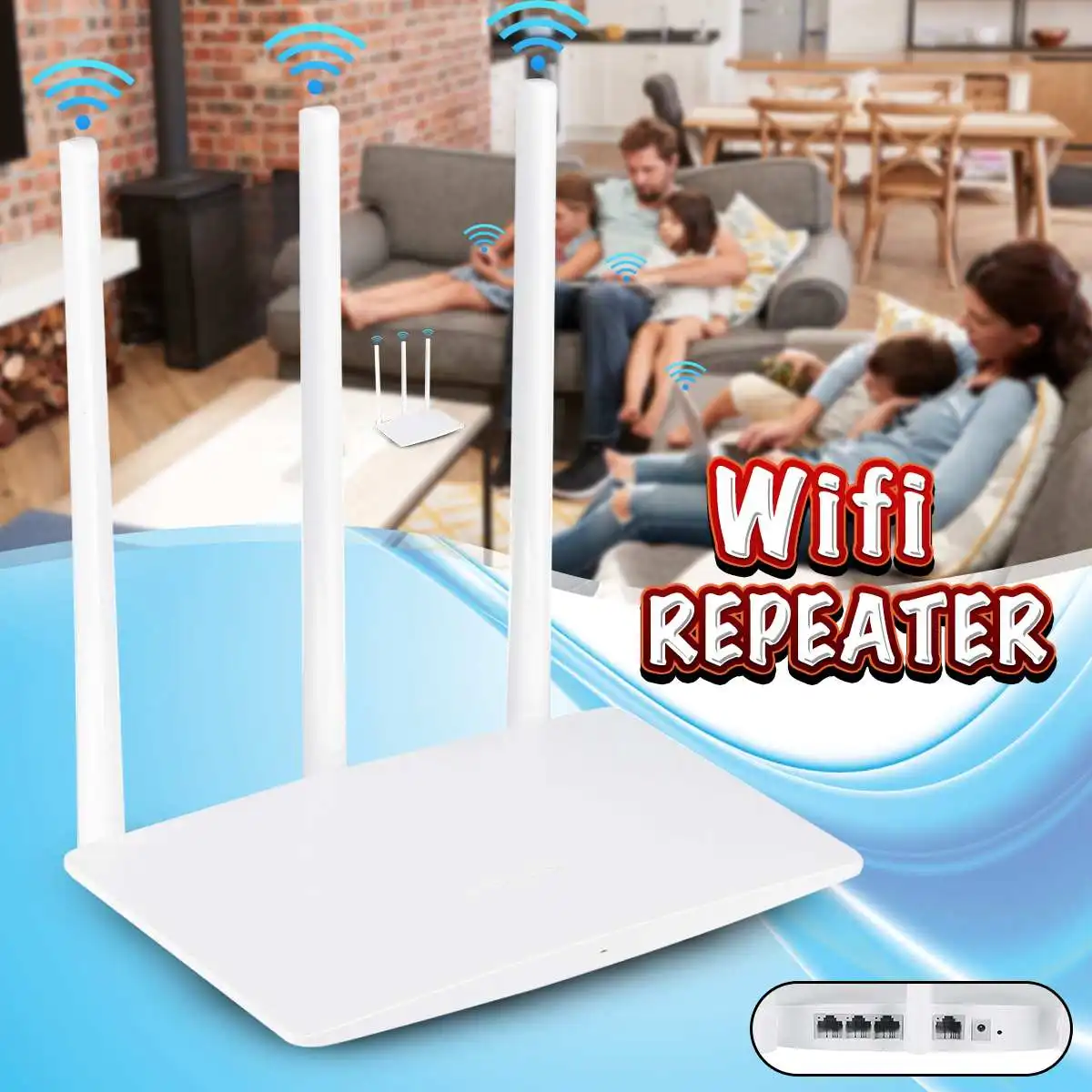

300Mbps 2.4G Wireless WiFi Router with Smart 3 Antennas powerful signal through wall