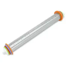 Скалка регулируемого размера со съемные кольца из нержавеющей стали тесто ролик для печенья для выпечки, пиццы