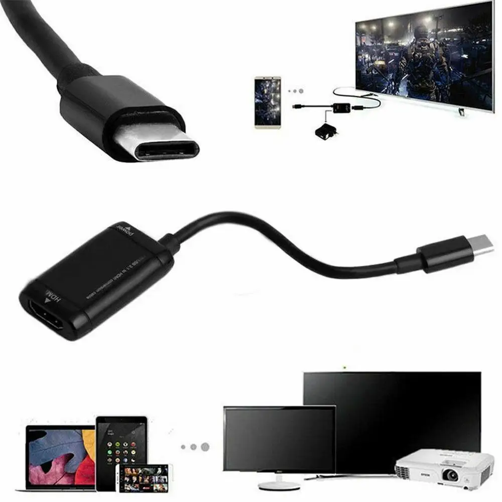 EastVita USB Type C к HDMI адаптер USB3.1 (USB C) конвертер для Samsung Galaxy S8/S9 Plus/Note 8/Macbook|Кабели HDMI| |