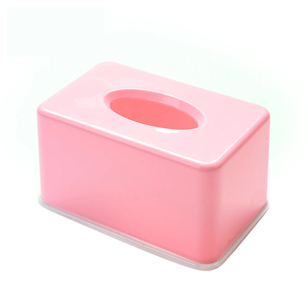 

Simple Style Facial Tissue Box Cover Rectangular Tissue Holder Napkin Case for Car Desk Bathroom Office (Pink)