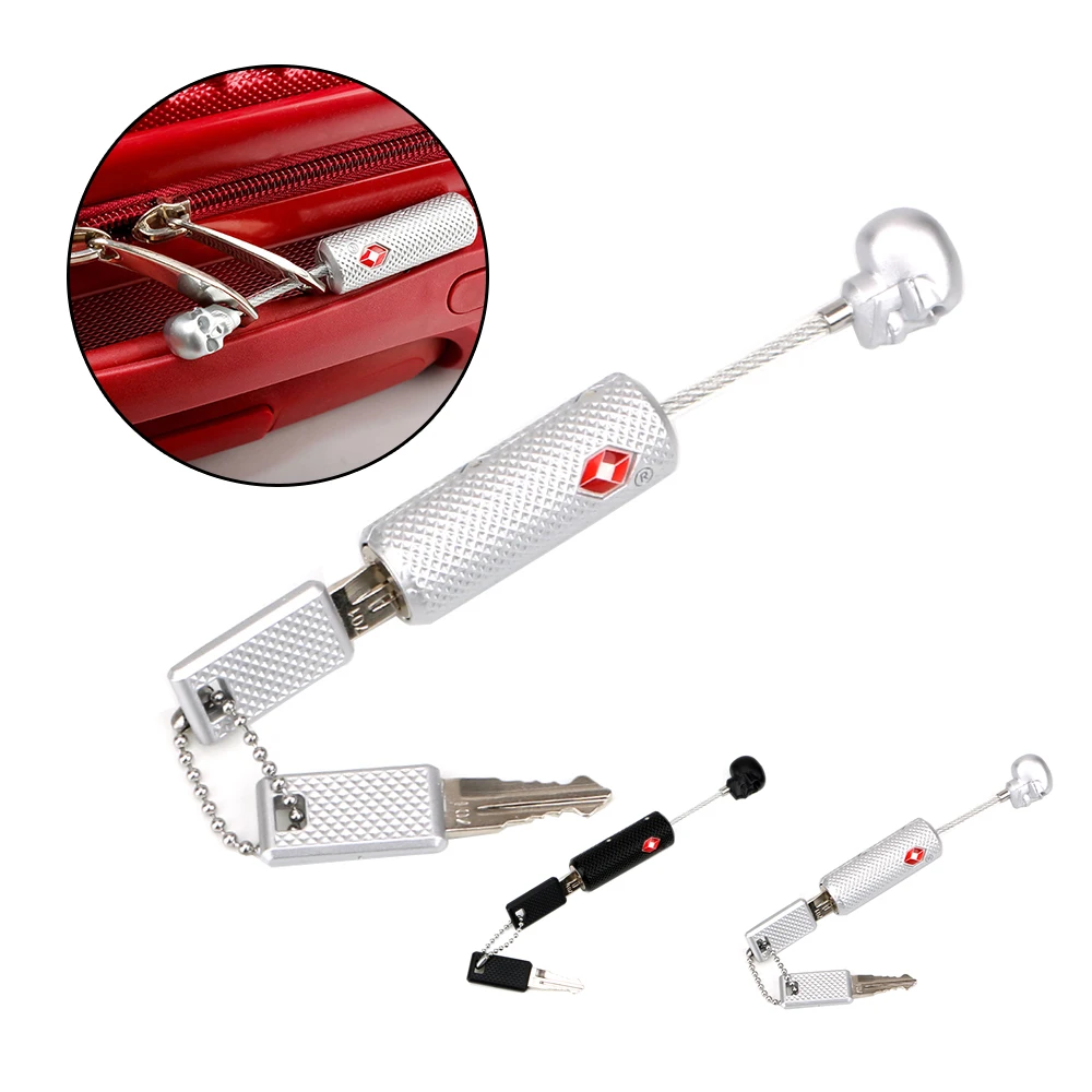 

Secure Code Lock For Luggage Suitcase Travel Luggage Lock with key TSA Universal Skull Style Combination Padlock