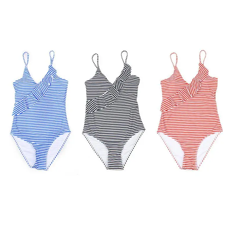 

Lady Sexy Striped Slings Bodysuits Female Beauty Back Backless Push Up Padding One - Piece Sports Bodysuits Red Blue Black Newly