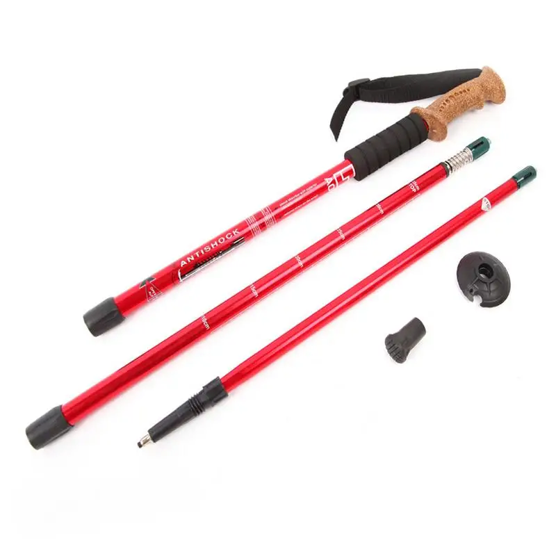 

1pcs Ultra Light Trekking Poles Walking Stick Telescopic Alpenstock Aluminum Alloy Walking Cane Hiking Accessories