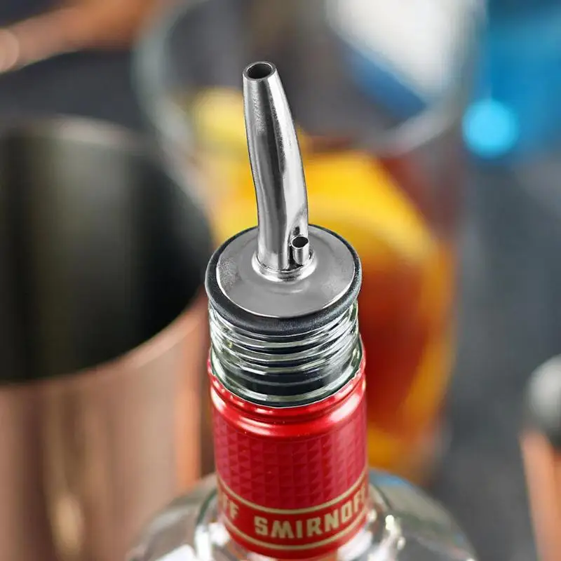 Нержавеющая Сталь Вино оливковое масло Pourer Диспенсер со стеклянным носиком бутылка вина Pour Носик Пробка барная посуда для бара дропшиппинг